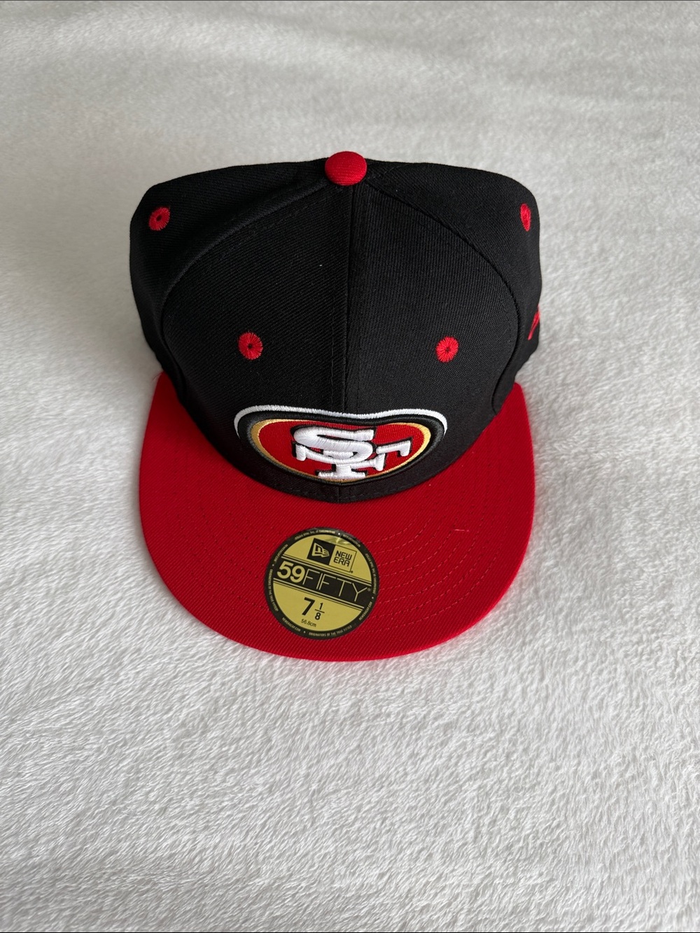 New Era Black & Red San Francisco 49ers Fitted Cap